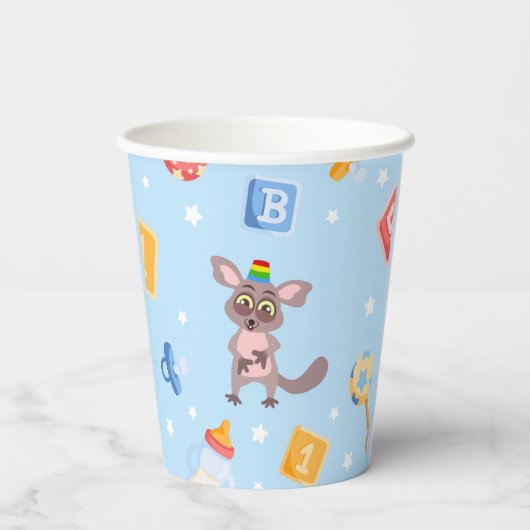 Akili en vrienden Baby shower Paper Cup Papieren Bekers (Achterkant)