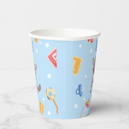Akili en vrienden Baby shower Paper Cup Papieren Bekers (Rechts)