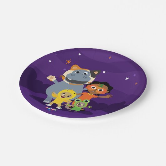 Akili en vrienden Halloween Papier Borden Papieren Bordje (Gekanteld)