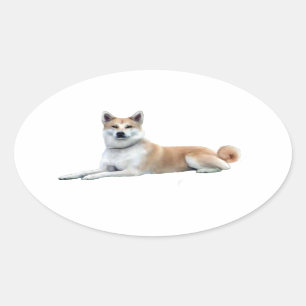 Akita (Akita Inu) - Liggend Ovale Sticker