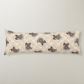 Akita Amerikaans Japans Inu Sable Schilderen Hond  Lichaamskussen (Voorkant)