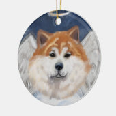 Akita Angel Keramisch Ornament (Links)