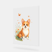 Akita Chien avec Fleur et T-shirt Papillon (Angle)