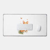 Akita Chien avec Fleur et T-shirt Papillon (Clavier et souris)