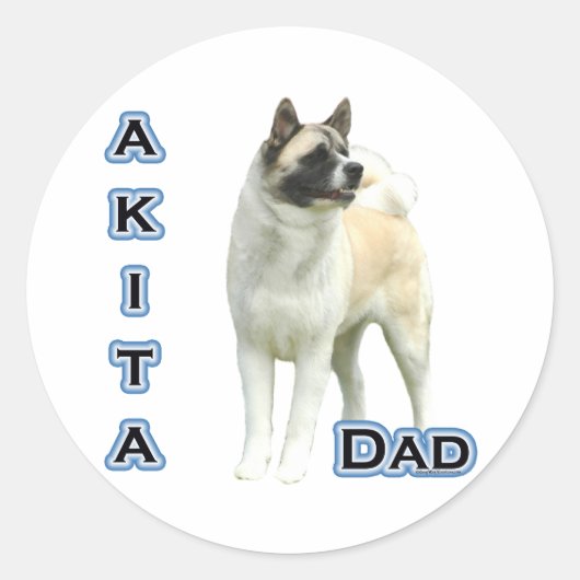 Akita Dad 4 - Sticker (Voorkant)