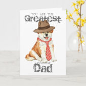 Akita Dad Kaart (Gele Bloem)