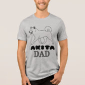 Akita Dad T-Shirt. Tri-Blend Shirt (Voorkant)