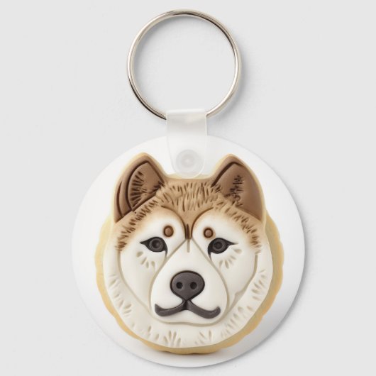 Akita Dog 3D geïnspireerd Sleutelhanger (Achterkant)