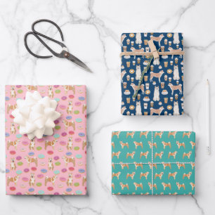 Akita Dog Coffee en Donuts Inpakpapier Vel