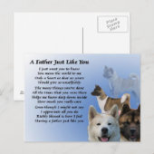 Akita Dog Father Poem Briefkaart (Voorkant / Achterkant)