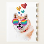 Akita Dog met harten Valentijnsdag Planner (Achterkant)