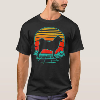 Akita Dog Puppy Retro  Sunset Gift T-shirt