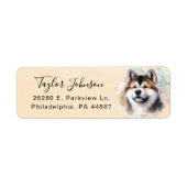 Akita Dog Return Address Label (Voorkant)