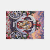 Akita Dog Valentine's Day Fleece Deken (Voorkant (Horizontaal))