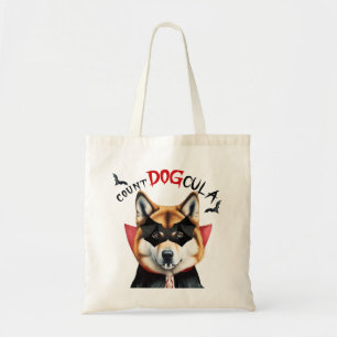 Akita Dog Vampire Trick or treat Halloween Tote Bag