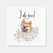Akita Dog Wedding Cocktail Napkins Servet (Voorkant)