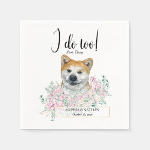 Akita Dog Wedding Cocktail Napkins Servet
