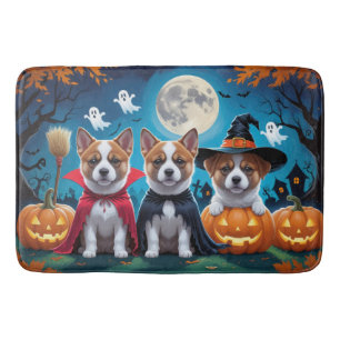 Akita Dogs Pumpkin Halloween Grappig Badmat