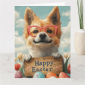 Akita Easter Eggs Kaart (Voorkant)