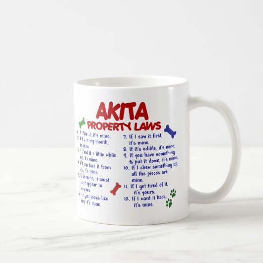 AKITA Eigendomwetten 2 Koffiemok (Rechts)