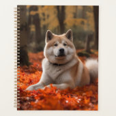 Akita en automne Feuilles automne s'inspire (Devant)