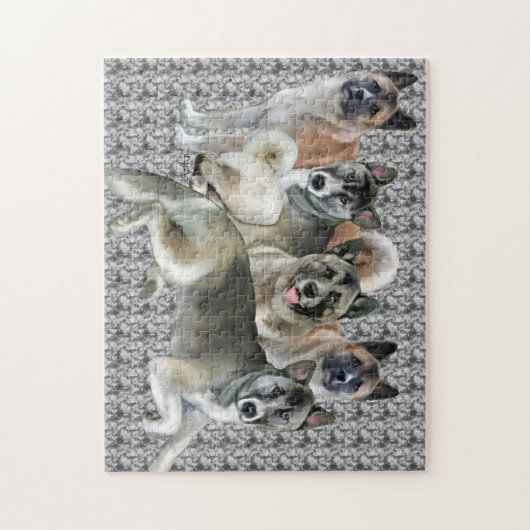 Akita Family Group Puzzle Legpuzzel (Verticaal)