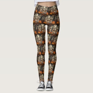 Akita Halloween Spooky Leggings