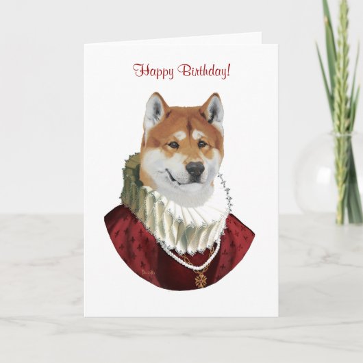 Akita, Happy Birthday kaart! Kaart (Voorkant)