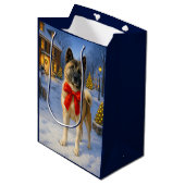 Akita Holiday  Medium Cadeauzakje (Voorkant Gekanteld)