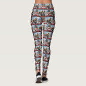 Akita Hond Kerstfeest Leggings (Achterkant)