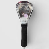 Akita-hond monogrammed golfheadcover (Voorkant)