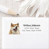 Akita Hond Retouradres Labels (Insitu)