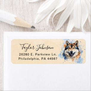 Akita-hond retouradreslabel etiket
