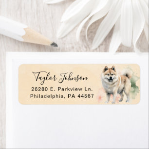 Akita-hond retouradreslabel etiket