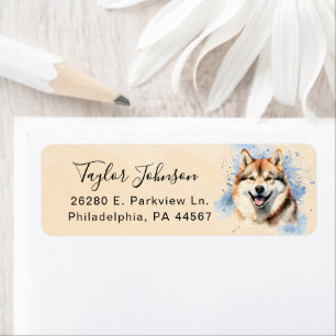 Akita-hond retouradreslabel etiket