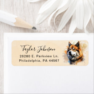 Akita-hond retouradreslabel etiket