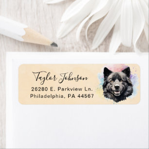 Akita-hond retouradreslabel etiket