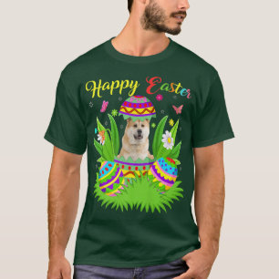 Akita Hondenliefhebber Floral Easter Egg Funny Aki T-shirt