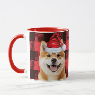 Akita-hondenliefhebber Vakantie Buffalo Plaid Kers Mok