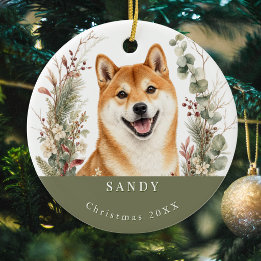 Akita-hondenras watercolor Kerstmis Keramisch Ornament
