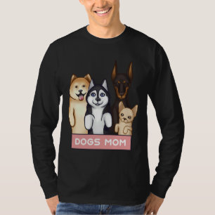 Akita Husky Doberman en Chihuahua staan op hun T-shirt