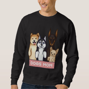Akita Husky Doberman en Chihuahua staan op hun Trui