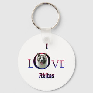 Akita I Love Sleutelhanger