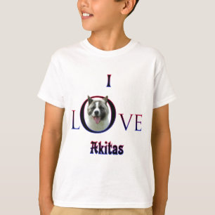 Akita I Love T-shirt