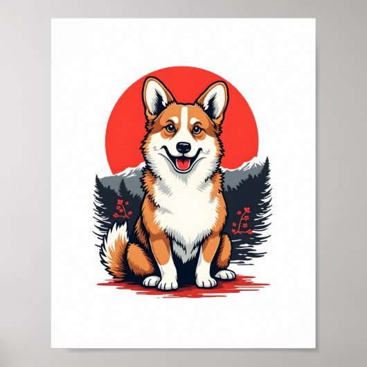 Akita Inu Dog Poster (Voorkant)