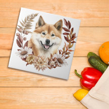 Akita Inu Hond Herfst krans