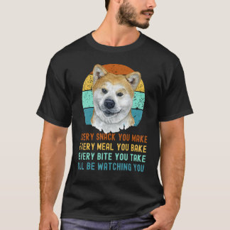 Akita Inu of Kuma Inu hond elke snack die je maakt T-shirt