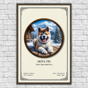 Akita Inu Zoölogie Serie Poster