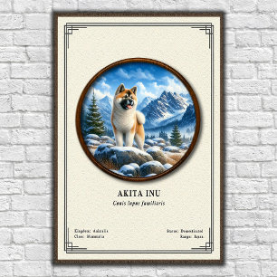 Akita Inu Zoölogische Serie Poster