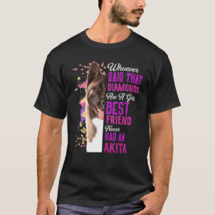 Akita is de beste vriend van een meisje Hond Mama T-shirt